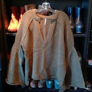 Free People bell sleeve sweater